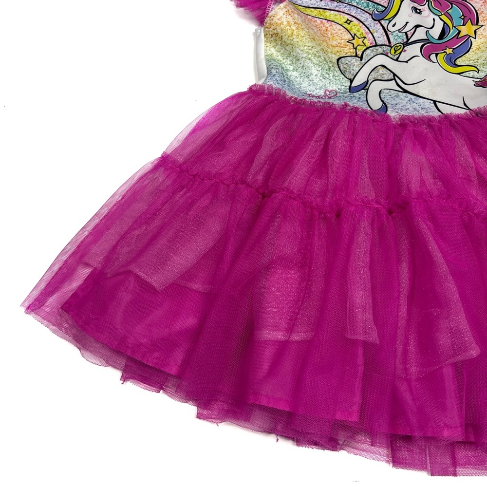 Nickelodeon Hooded Unicorn Dress Sz XS || Jo Jo Siwa White Tutu /Tulle poof - Picture 5 of 14